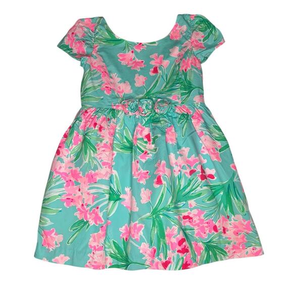 Lilly Pulitzer Girls Momoa Aqua Al Fresco Isnt She Lovely Dress Pastel Easter 14